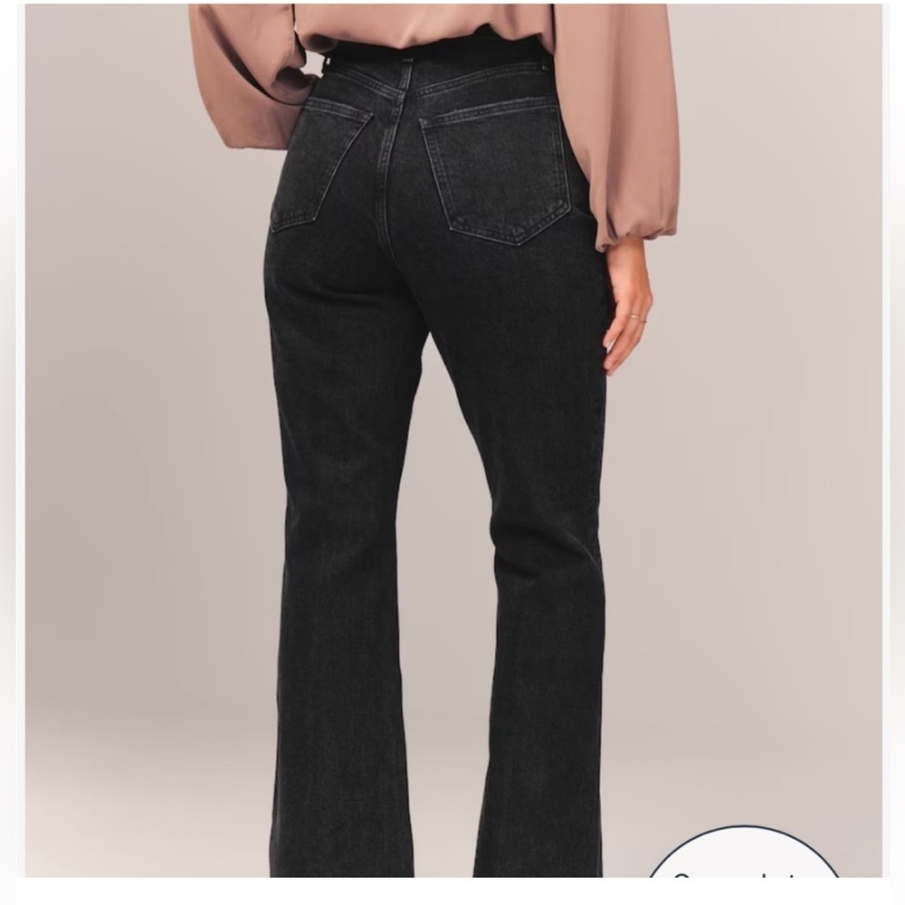 SOLD Abercrombie High Rise Vintage Flare Jean Black Size 28 - Picture 2 of 8